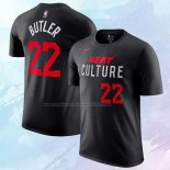 Camiseta Manga Corta Miami Heat Jimmy Butler Ciudad 2023-24 Negro