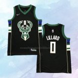 Camiseta Nino Milwaukee Bucks Damian Lillard NO 0 Statement 2018-19 Negro