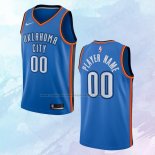 Camiseta Oklahoma City Thunder Personalizada Icon Azul 2017-18