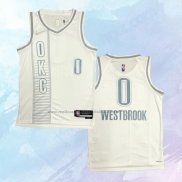 NO 0 Russell Westbrook Camiseta Oklahoma City Thunder Ciudad Blanco 2021-22