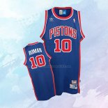 NO 10 Dennis Rodman Camiseta Detroit Pistons Retro Azul