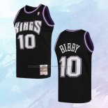 NO 10 Mike Bibby Camiseta Mitchell & Ness Sacramento Kings Negro 2001-02