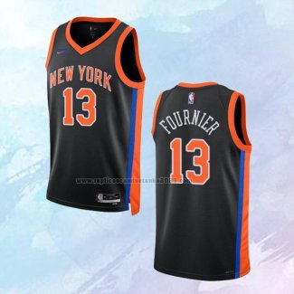 NO 13 Evan Fournier Camiseta New York Knicks Ciudad Negro 2022-23