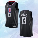 NO 13 Paul George Camiseta Los Angeles Clippers Statement Negro 2020-21