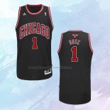 NO 1 Derrick Rose Camiseta Chicago Bulls Retro Negro