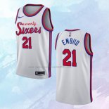 NO 21 Joel Embiid Camiseta Philadelphia 76ers Classic Blanco 2019-20