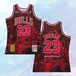 NO 23 Michael Jordan Camiseta Mitchell & Ness Chicago Bulls Hebru Brantley Negro