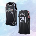 NO 24 Norman Powell Camiseta Los Angeles Clippers Ciudad Negro 2022-23