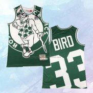 NO 33 Larry Bird Camiseta Mitchell & Ness Boston Celtics Big Face Verde