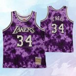 NO 34 Camiseta Los Angeles Lakers Galaxy Violeta Shaquille O'neal