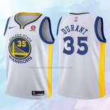 NO 35 Kevin Durant Camiseta Nino Golden State Warriors Blanco 2017-18