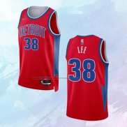 NO 38 Saben Lee Camiseta Detroit Pistons Ciudad Rojo 2021-22