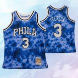NO 3 Allen Iverson Camiseta Philadelphia 76ers Galaxy Azul