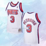 NO 3 Drazen Petrovic Camiseta Mitchell & Ness Brooklyn Nets Blanco 1992-93