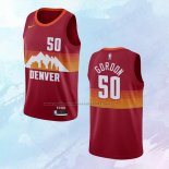 NO 50 Aaron Gordon Camiseta Denver Nuggets Ciudad Rojo 2020-21