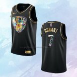 NO 7 Kevin Durant Camiseta Brooklyn Nets Golden Edition Negro 2021-22