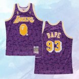 NO 93 Camiseta Mitchell & Ness Los Angeles Lakers Bape Violeta