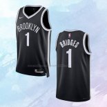 Camiseta Brooklyn Nets Mikal Bridges NO 1 Icon 2022-23 Negro