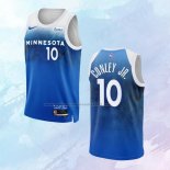 Camiseta Minnesota Timberwolves Mike Conley JR. NO 10 Ciudad 2023-24 Azul