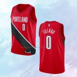 NO 0 Damian Lillard Camiseta Portland Trail Blazers Statement Rojo 2019-20