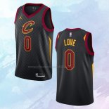 NO 0 Kevin Love Camiseta Cleveland Cavaliers Statement Negro 2020-21