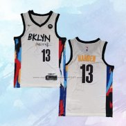 NO 13 James Harden Camiseta Brooklyn Nets Ciudad Blanco 2020-21