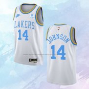 NO 14 Stanley Johnson Camiseta Los Angeles Lakers Classic Blanco 2022-23
