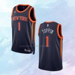 NO 1 Obi Toppin Camiseta New York Knicks Statement Negro 2022-23