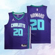 NO 20 Gordon Hayward Camiseta Charlotte Hornets Statement Violeta 2020-21