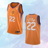 NO 22 Deandre Ayton Camiseta Phoenix Suns Statement Naranja 2021
