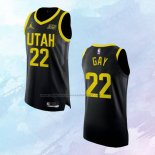 NO 22 Rudy Gay Camiseta Utah Jazz Statement Autentico Negro 2022-23