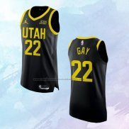NO 22 Rudy Gay Camiseta Utah Jazz Statement Autentico Negro 2022-23
