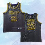 NO 23 LeBron James Camiseta Los Angeles Lakers Crenshaw Black Mamba Negro
