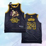 NO 24 Kobe Bryant Camiseta Los Angeles Lakers Black Mamba Snakeskin Negro