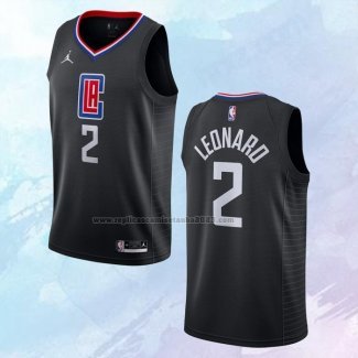 NO 2 Kawhi Leonard Camiseta Los Angeles Clippers Statement Negro 2020-21