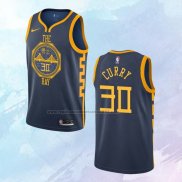 NO 30 Stephen Curry Camiseta Golden State Warriors Ciudad Azul 2018-19