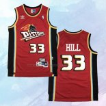 NO 33 Grant Hill Camiseta Detroit Pistons Retro Rojo