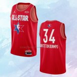 NO 34 Giannis Antetokounmpo Camiseta Milwaukee Bucks All Star 2020 Rojo