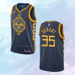 NO 35 Kevin Durant Camiseta Golden State Warriors Ciudad Azul 2018-19