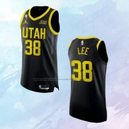 NO 38 Saben Lee Camiseta Utah Jazz Statement Autentico Negro 2022-23