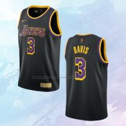 NO 3 Anthony Davis Camiseta Los Angeles Lakers Earned Negro 2020-21