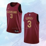 NO 3 Caris Levert Camiseta Cleveland Cavaliers Icon Rojo 2022-23