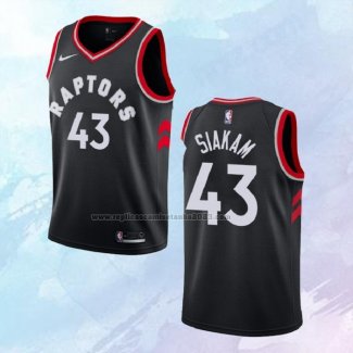 NO 43 Pascal Siakam Camiseta Toronto Raptors Statement Negro 2018