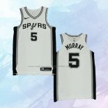 NO 5 Dejounte Murray Camiseta San Antonio Spurs Association Autentico Blanco
