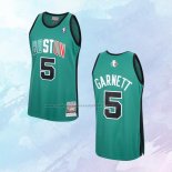 NO 5 Kevin Garnett Camiseta Mitchell & Ness Boston Celtics Verde