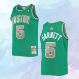 NO 5 Kevin Garnett Camiseta Mitchell & Ness Boston Celtics Verde 2007-08