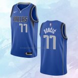 NO 77 Luka Doncic Camiseta Dallas Mavericks Icon Azul 2020-21