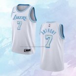 NO 7 Carmelo Anthony Camiseta Los Angeles Lakers Ciudad Blanco 2020-21