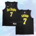 NO 7 Carmelo Anthony Camiseta Los Angeles Lakers Ciudad Negro 2019-20