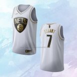 NO 7 Kevin Durant Camiseta Brooklyn Nets Golden Edition Blanco